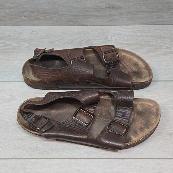 Birkenstock Mens Milano Leather Sandals Flats shoes sz 44/11 Regular main image 12